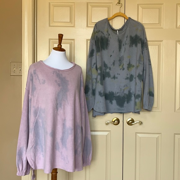 NWT Free People Someday Sweatshirt in Lilac Combo - Picture 9 of 9